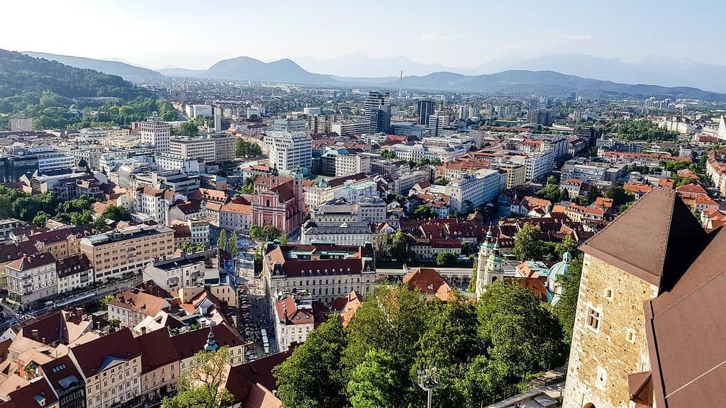 View from Ljubljana Castle, Slovenia.