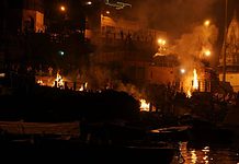 Burning ghats in Varanasi, India