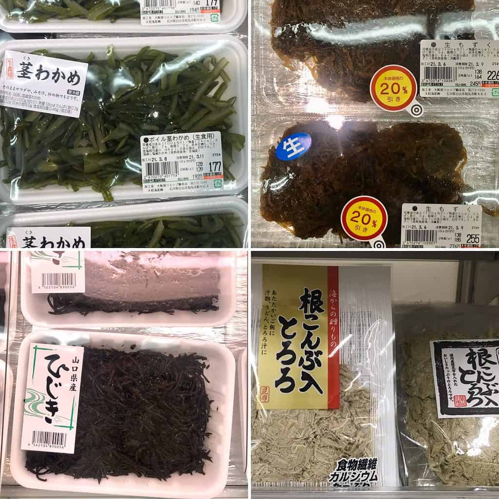 Seaweed in Japanese supermarkets