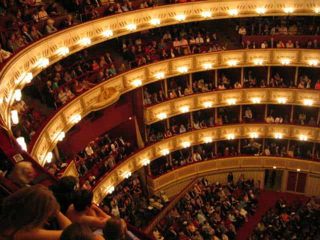 Inside the State Opera in Vienna, Austria