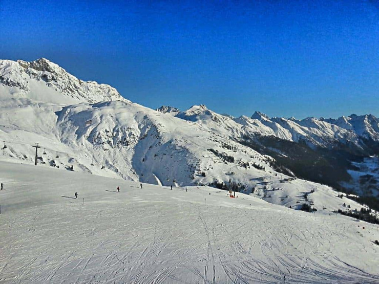 Ski piste in St Anton, Austria
