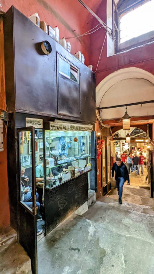 This is probably the smallest shop at the Grand Bazaar, but it has two levels.
