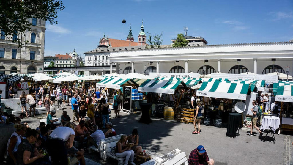 Open Kitchen Food Market in Ljubljana, Slovenia.