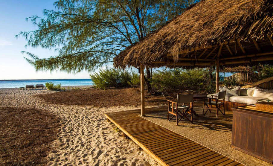 Beach at andBeyond Mnemba Island Luxury Private Island in Zanzibar