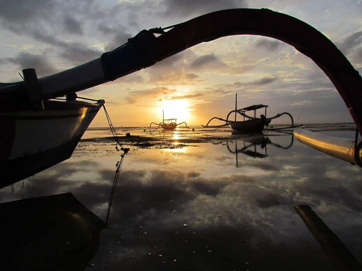 Fisher boats at Sanur, Bali, Indonesia