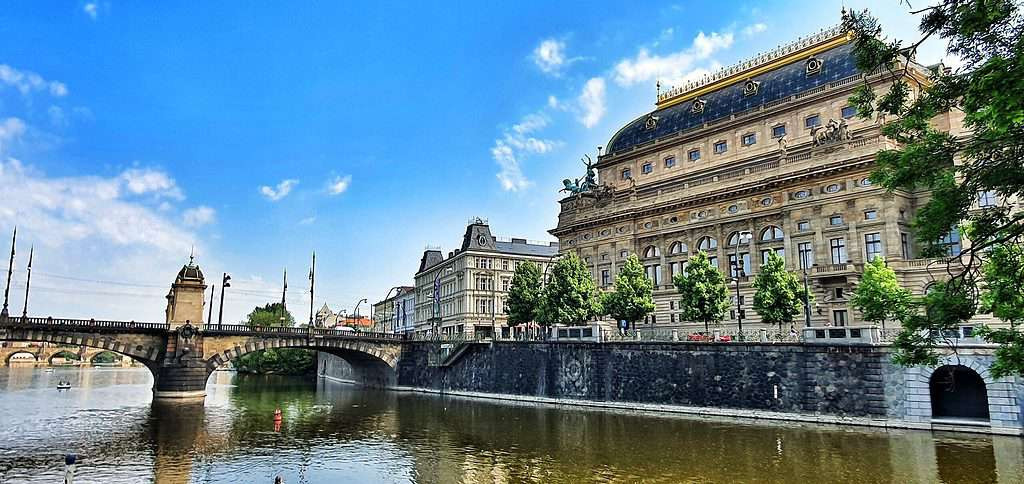 The impressive National Theatre in Prague, Czech Republic.