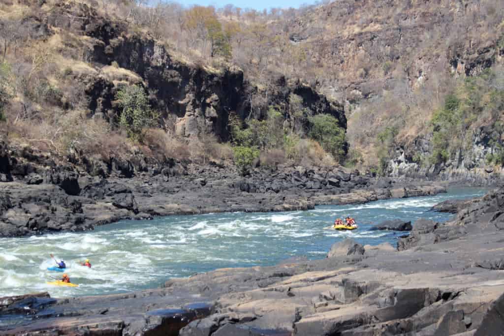 Victoria Falls activities - rafting