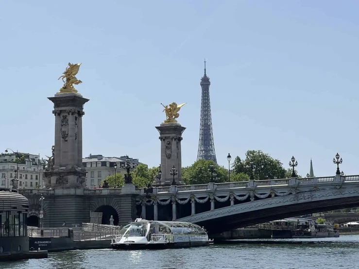 Seine river boat tour in Paris, France
