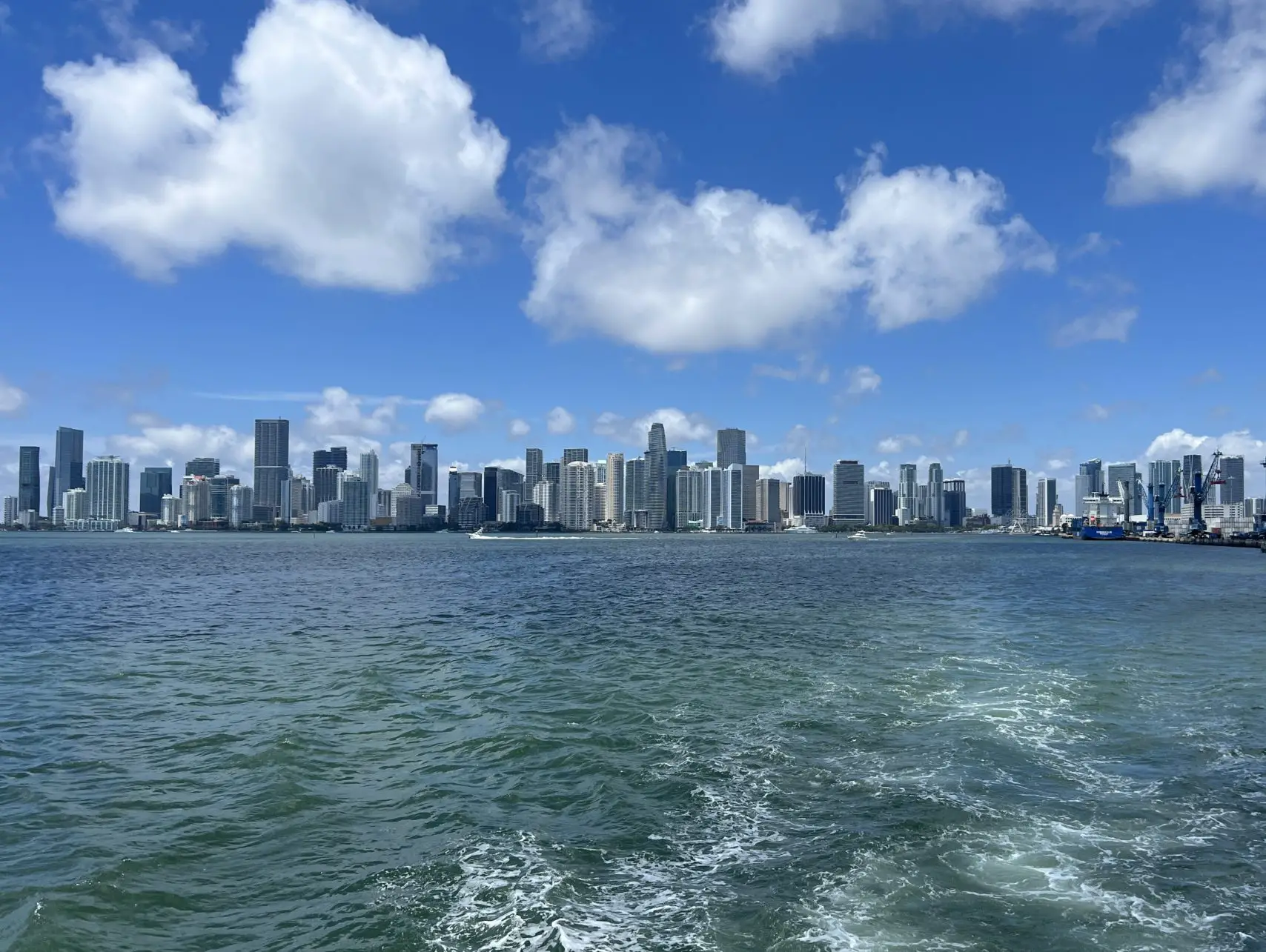 Boat tour around Miami in Florida, USA.