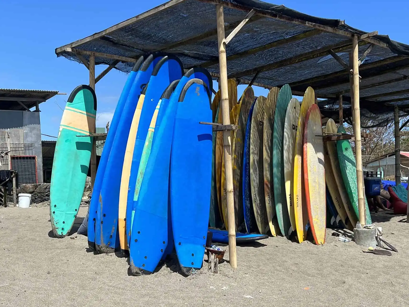 Rental surfboards in Bali, Indonesia